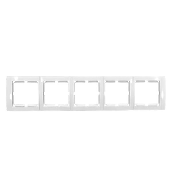 Рамка п'ятерна універсальна Yaweitai YW-2525 Біла