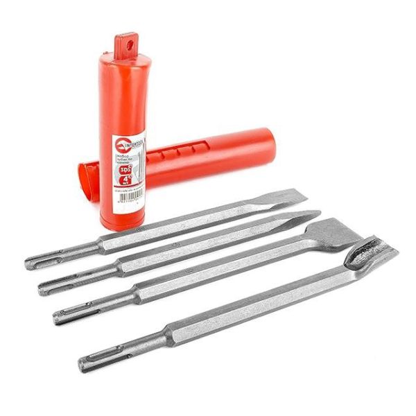 Набір зубил для перфоратора 4шт. SDS-Plus INTERTOOL SD-0410