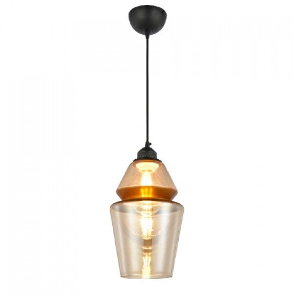 Світильник підвісний Horoz SPARK-2  бурштиновий+мідь
