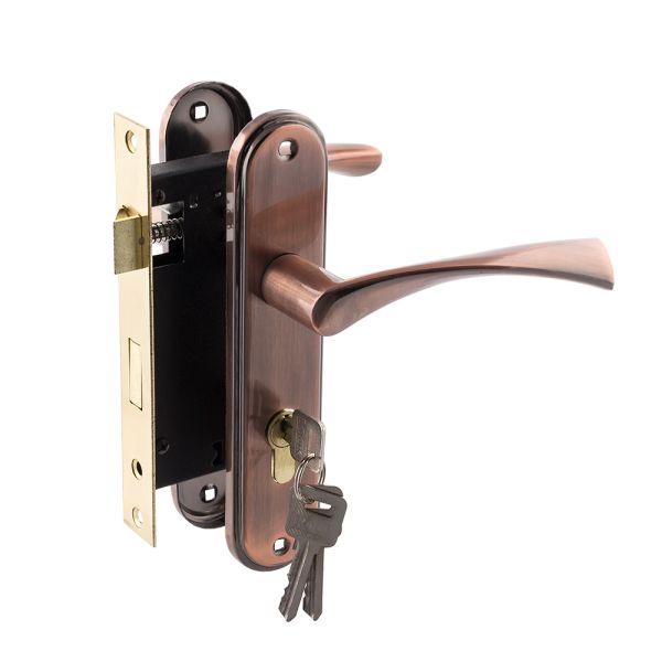 Врізний замок на планці FZB 58mm ET-157 \ AC Мідь