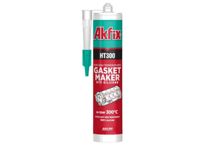 Силікон RTV термостійкий червоний HT300 Akfix 310мл
