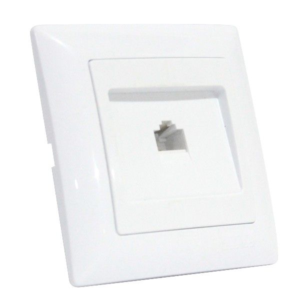 Розетка Horoz комп'ютерна біла TINA