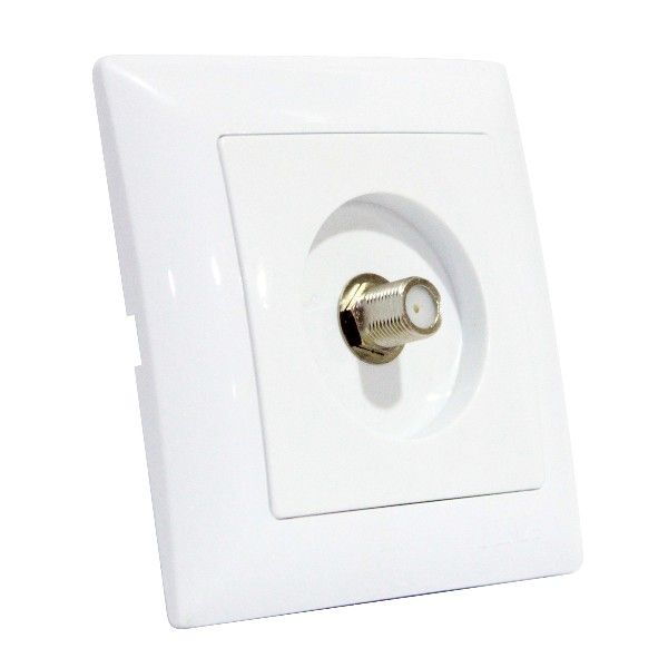 Розетка Horoz супутникова біла TINA