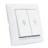 Вимикач Horoz прохідний 2-клавішний білий TINA