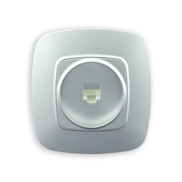 Розетка Horoz телефонна цифрова срібло ELA