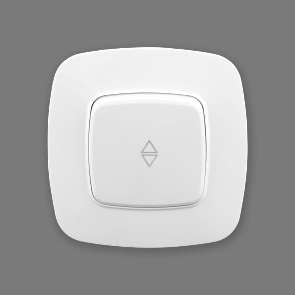 Вимикач Horoz прохідний 1-клавішний білий ELA
