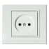 Розетка одинарна Horoz без заземлення біла OVIVO MINA