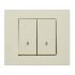 Вимикач Horoz прохідний 2-клавішний кремовий OVIVO GRANO