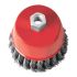 Щітка чашкова 150 мм, для КШМ, М14 (пучки крученого дроту) INTERTOOL BT-2150