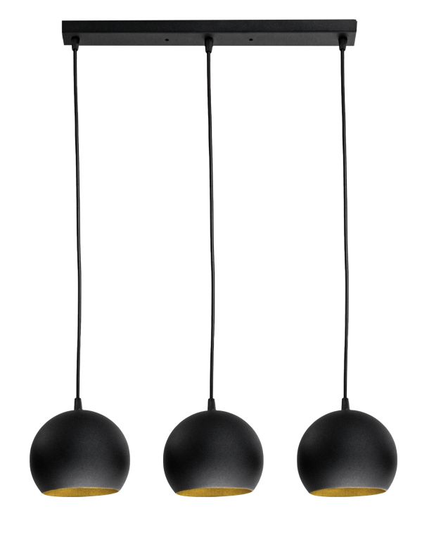 Підвісний світильник стельовий Atma Light серії Bowl С150-450-3 BlackGold