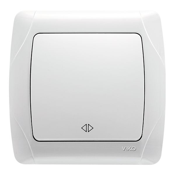 Вимикач одноклавішний внутрішній перехресний VIKO Carmen Білий