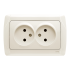 Розетка 2-я без заземления внутренняя VIKO Carmen Крем(10)