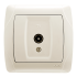 Розетка TV конечная внутренняя VIKO Carmen Крем(12)