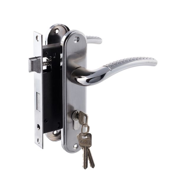 Врізний замок на планці FZB 58mm ET-06 SN/PC Сатин\Хром