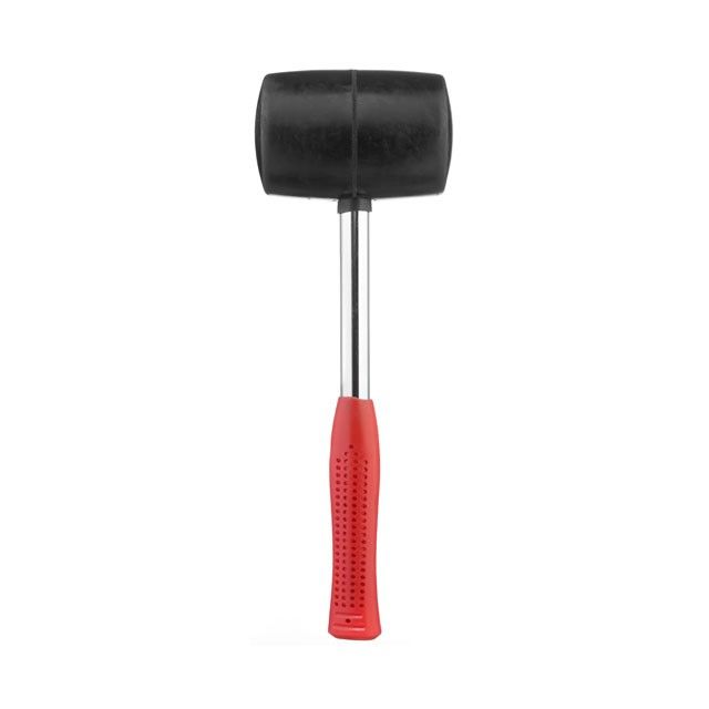 Киянка гумова 900г.90 мм,чорна гума,металева ручка INTERTOOL HT-0233